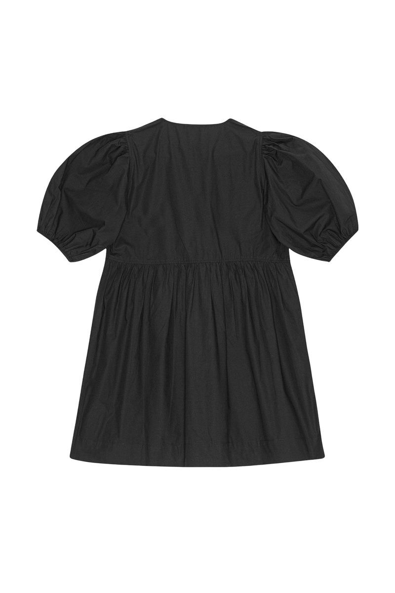 Black Cotton Poplin Tie String Mini Dress – Cloth and Label