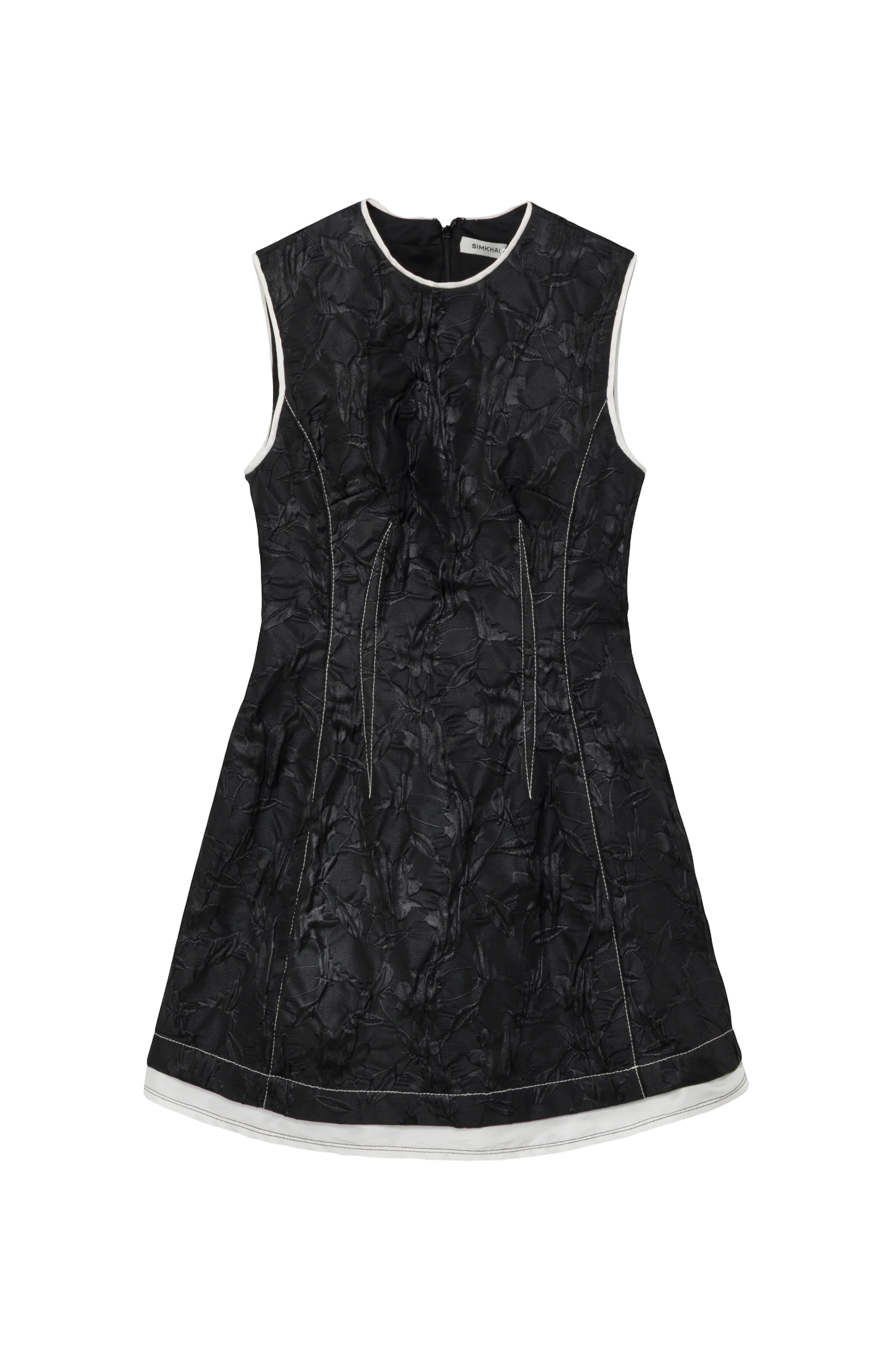 SIMKHAI Women's Audrina Jacquard Mini Dress in Black, Size 6
