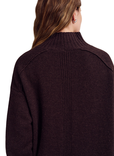 Archie Cashmere Sweater Dark Brown Melange