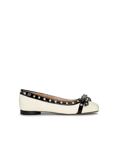 Eyelets Bow Ballerina Naplack Flats – Cloth and Label