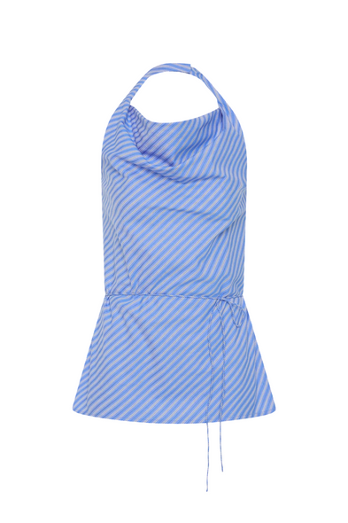 Izaro Top Joao Stripe Azulejo Blue