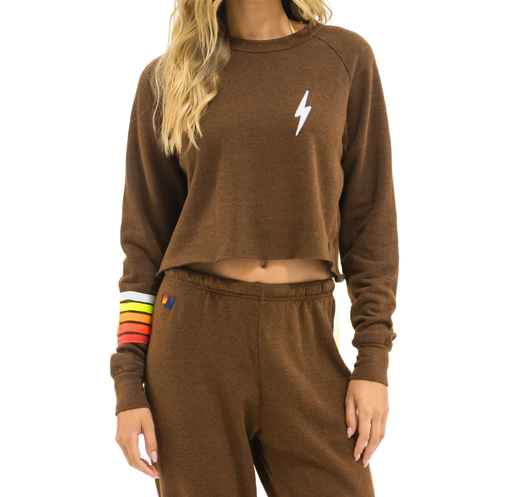 Bolt Rugby Stitch Cropped Crew