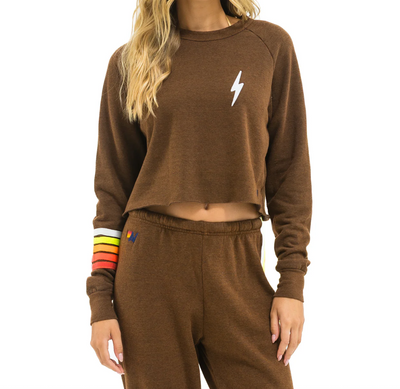Bolt Rugby Stitch Cropped Crew