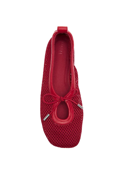 Alohas Rosalind Mesh Red Leather Ballet Flats