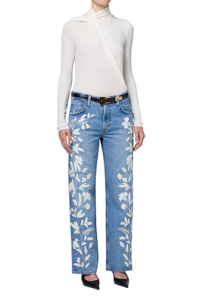 Lindz Easy Straight Cupid Floral Embossed